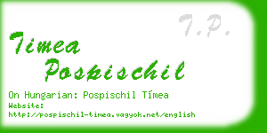 timea pospischil business card